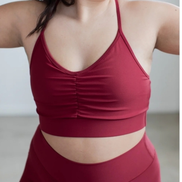 Savvi Other - Savvi Addy Sports Bra Red Women's Medium (Tag Worn) Low Impact Racerback